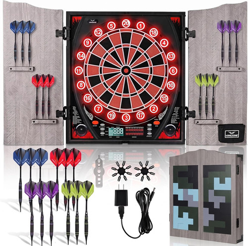 Electronic dart board cabinet - electronic,